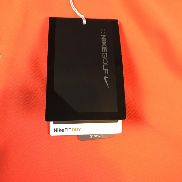 Nike Golf Mens Vintage 2000s Nike FIT-Dry Performance Orange Polo Shirt Sz M NEW - Picture 9 of 11